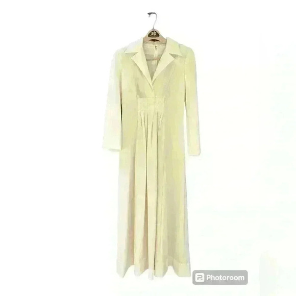 🔥🔥🔥Vintage/authentic/rare Exquisitely Handmade Maxi Dress in Buttercup Yellow - Picture 1 of 10